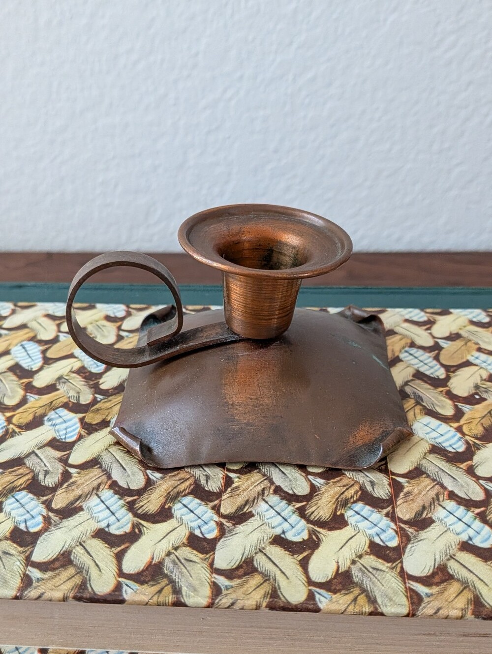 Vintage Drumgold Copper Taper Chamberstick Candle Holder 2" 550